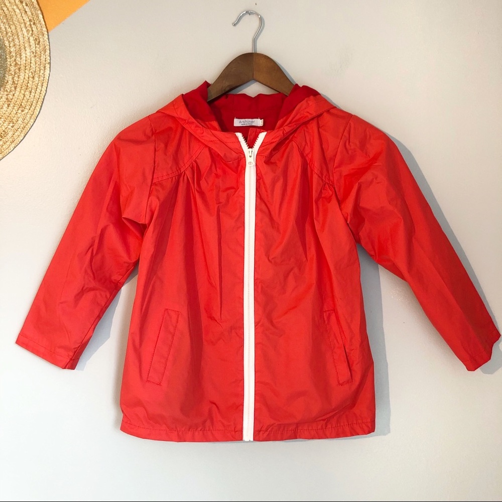 Arshiner Kids’ Orange Waterproof Windbreaker, 130